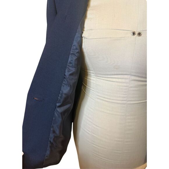 NWT Kasper Single Button Blazer Sz. 12 Navy Blue Office, Professional - Picture 6 of 12